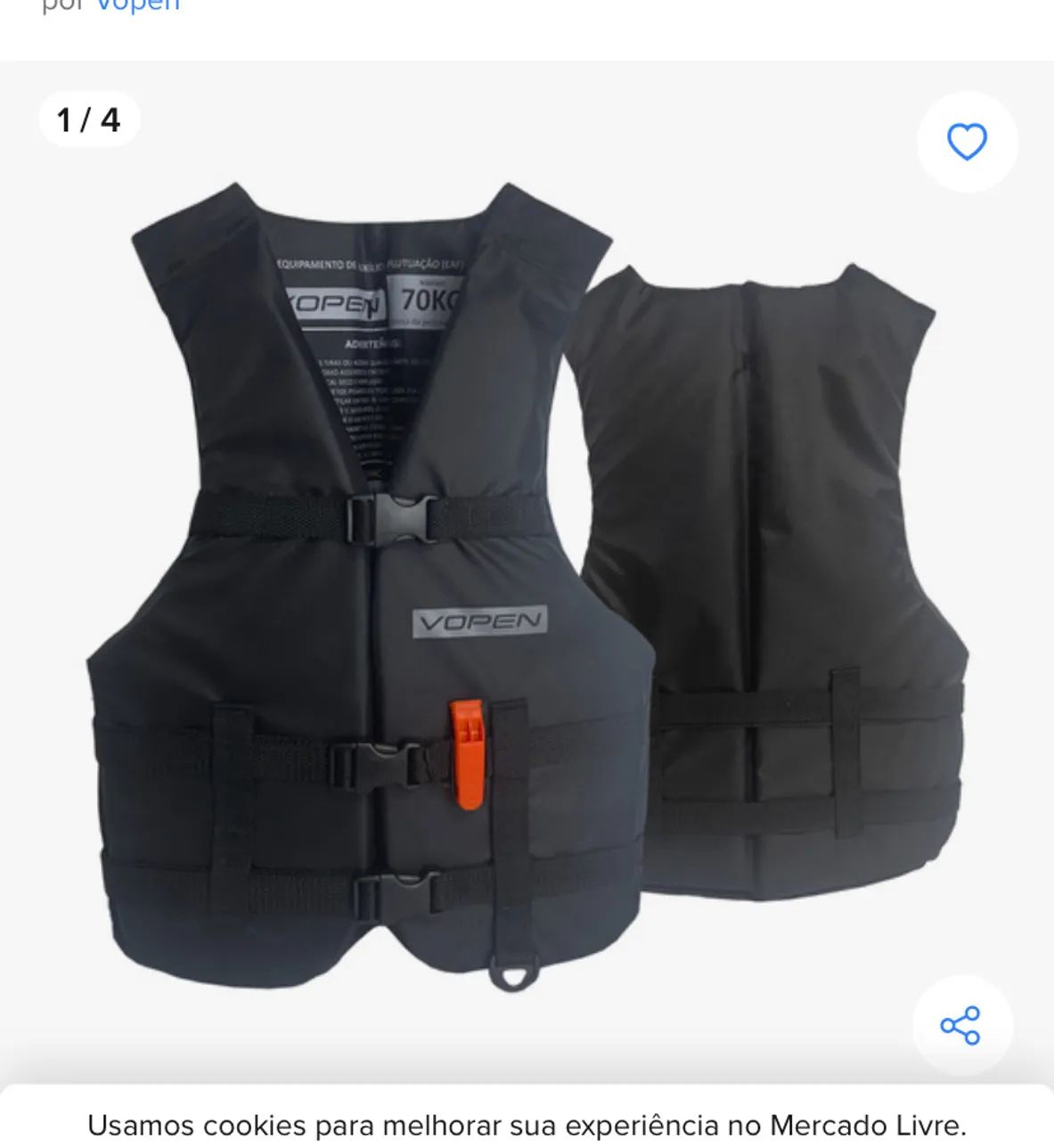 Colete salva vidas 120kg e 80 kg