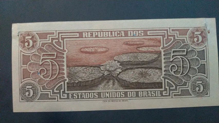 Nota de 5 Cruzeiros Índio. - Foto 2