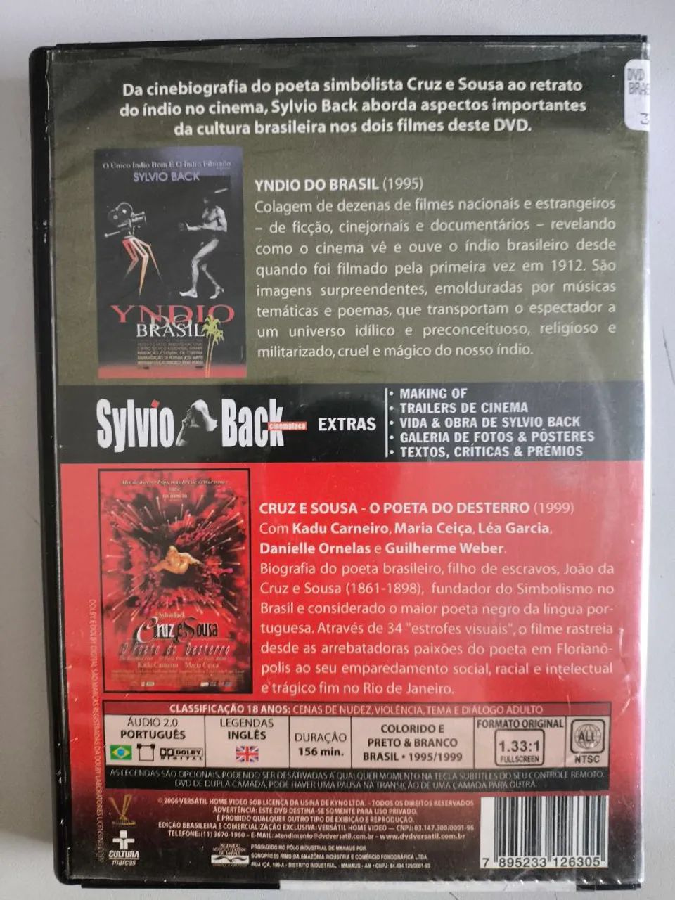 DVD Yndio do Brasil e Cruz e Souza - 2 Filmes Silvio Back - Foto 2