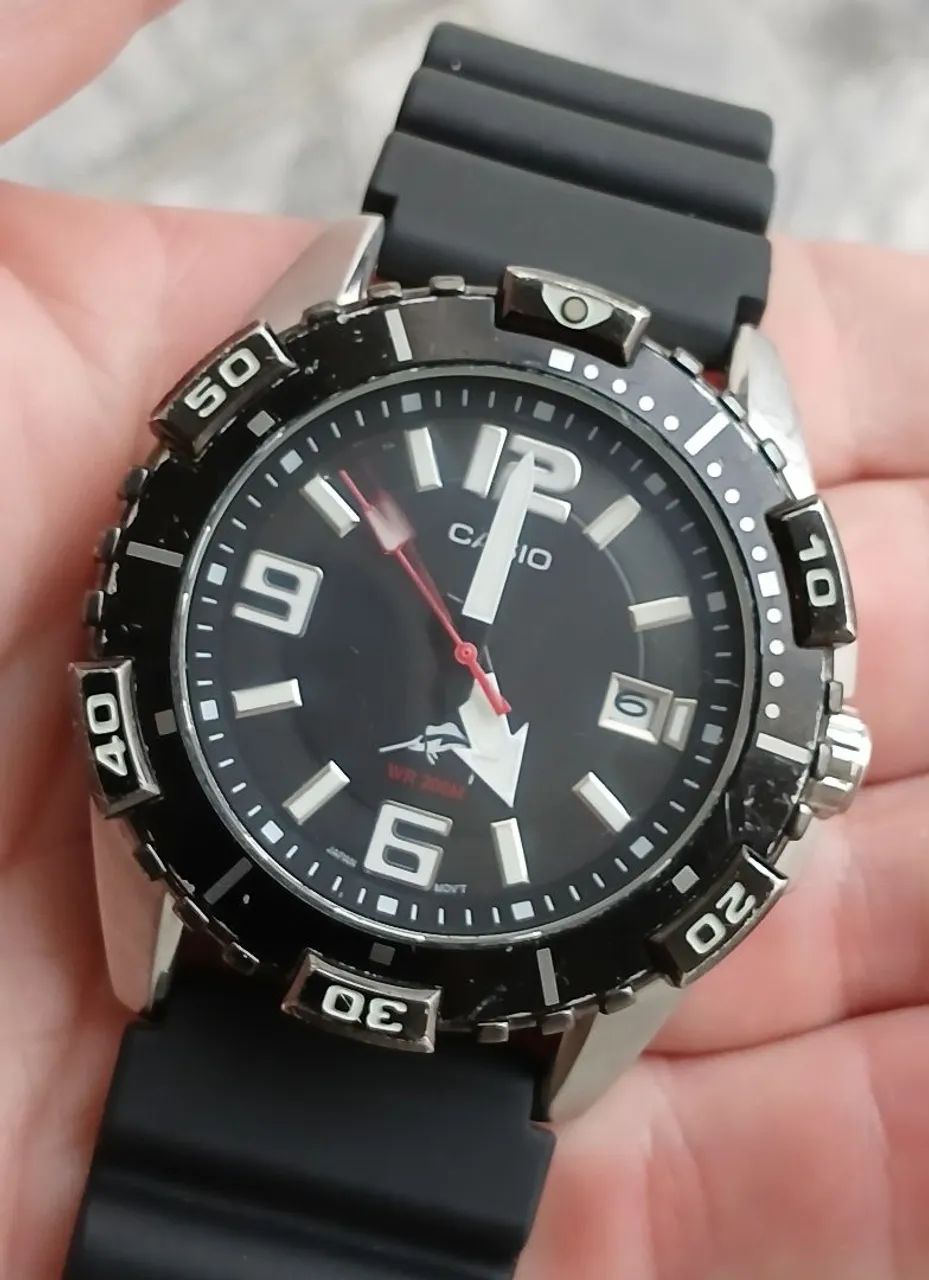 Relógio antigo Casio Merlin diver 200m raridade item de coleção  - Foto 3