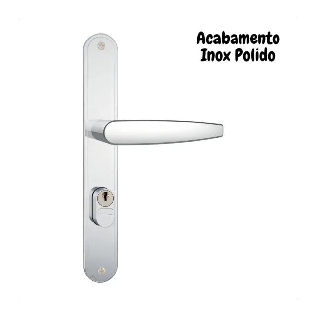 Fechadura 501/33 Porta de Ferro Externa Stam Espelho Inox  - Foto 5