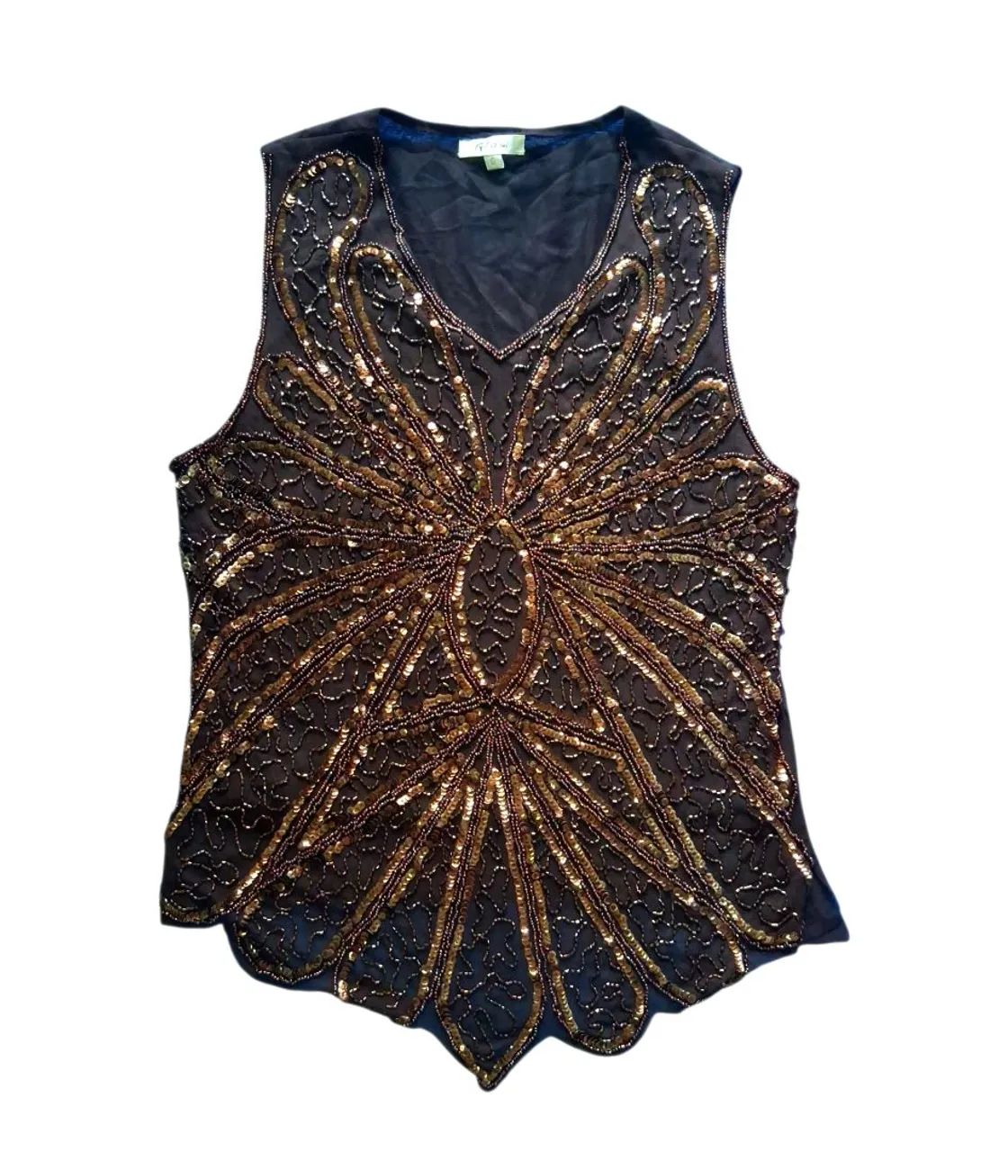 Blusa de festa marrom Glam