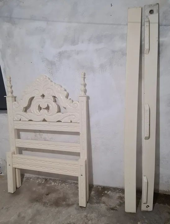 Cama solteiro de madeira maciça de cerejeira - Foto 2