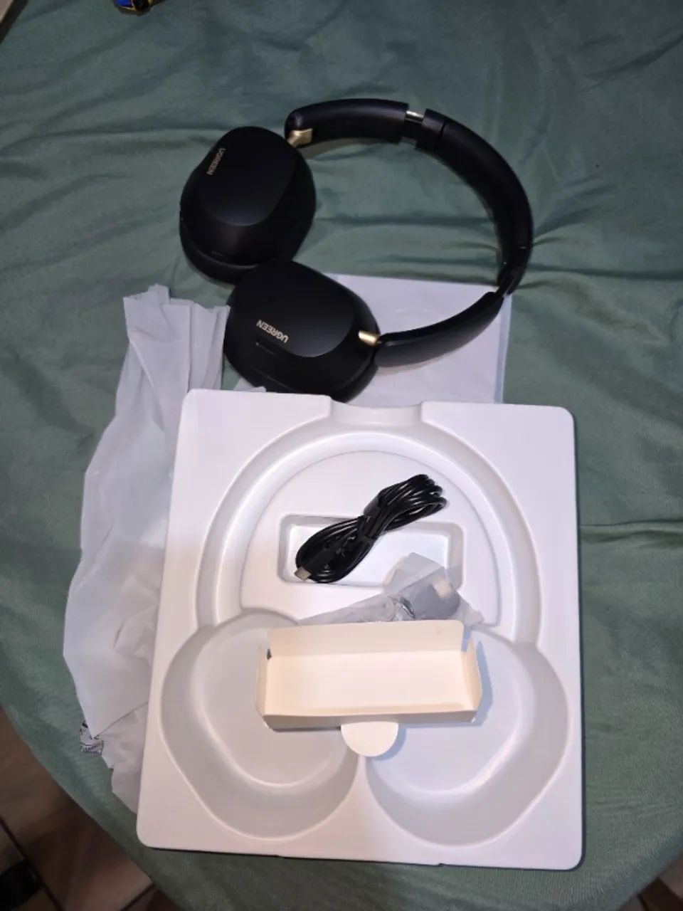 UGREEN Max5c Fones de ouvido sem fio Bluetooth ANC 43dB Cancelamento de ruído ativo Hi-Res - Foto 4