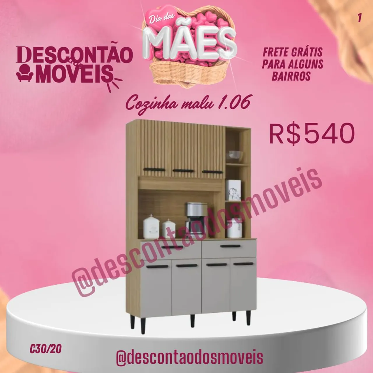 Cozinha Malu 1.06 - R$540 - FRETE GRÁTIS