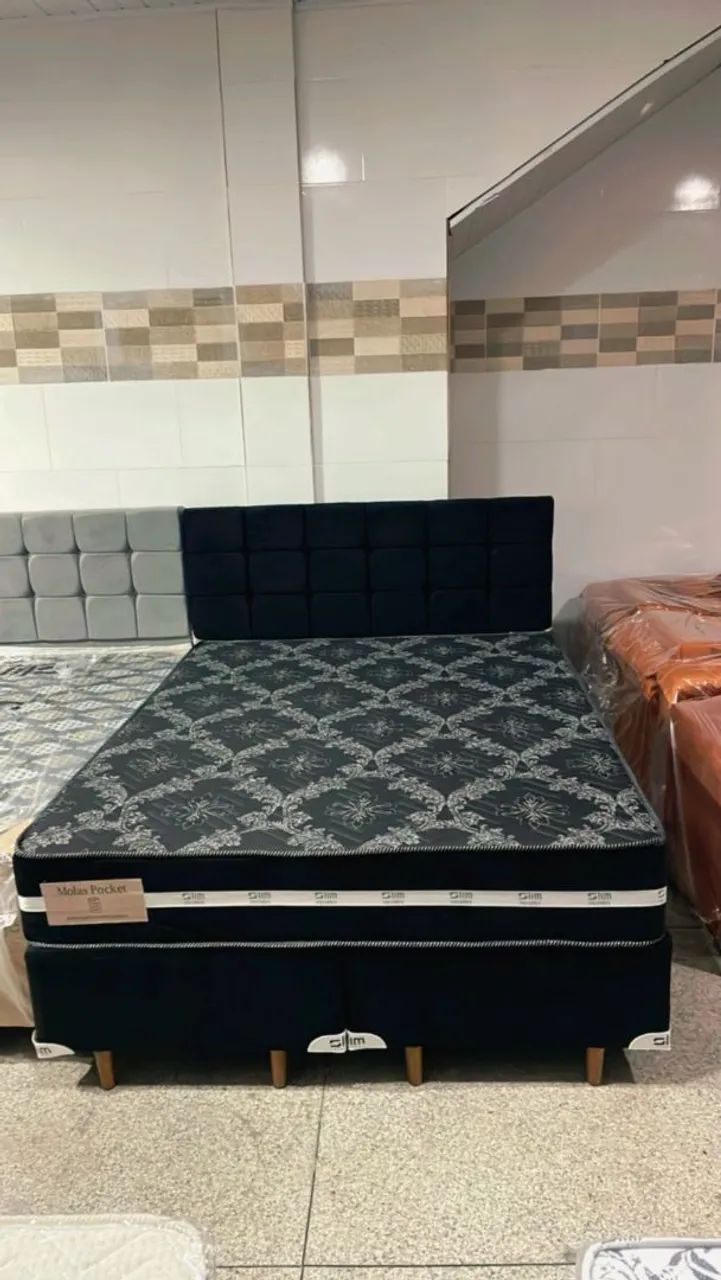 Cama box Queen size menor preço da cidade 