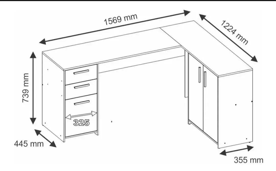Mesa escritório em L - Foto 4