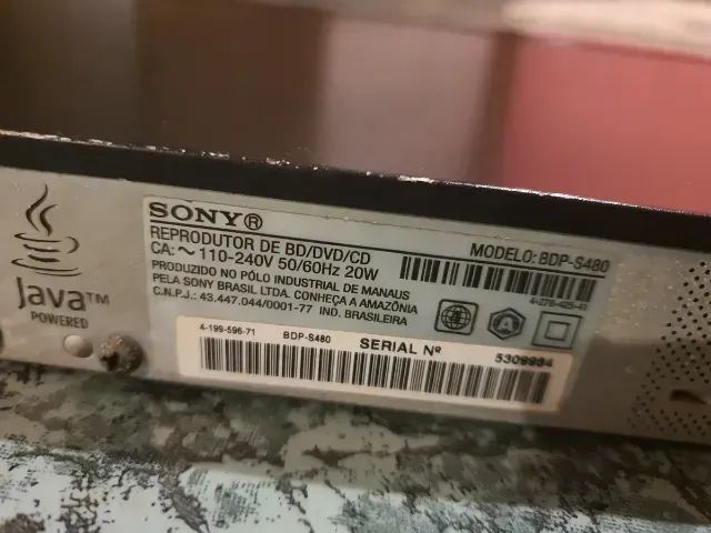 Aparelho Blu-ray Sony Bdp-s480 3d Sacd Perfeito Estado - Foto 5