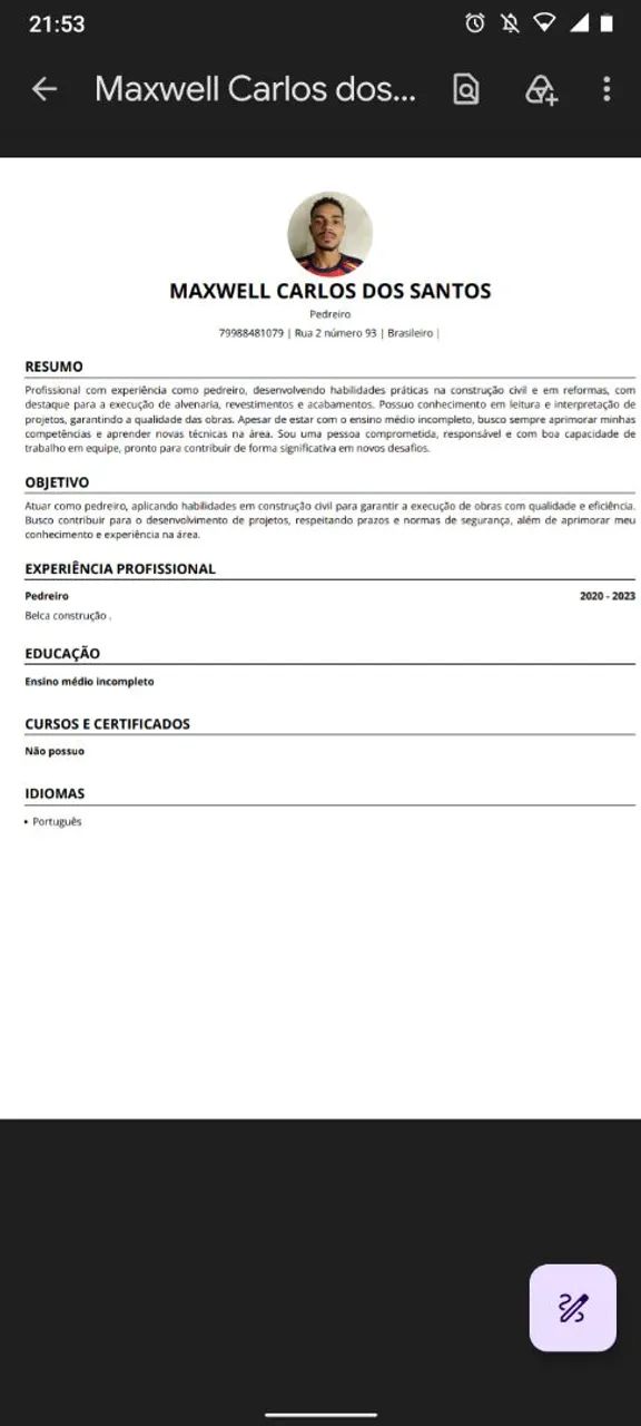 Interesse em trabalhar 