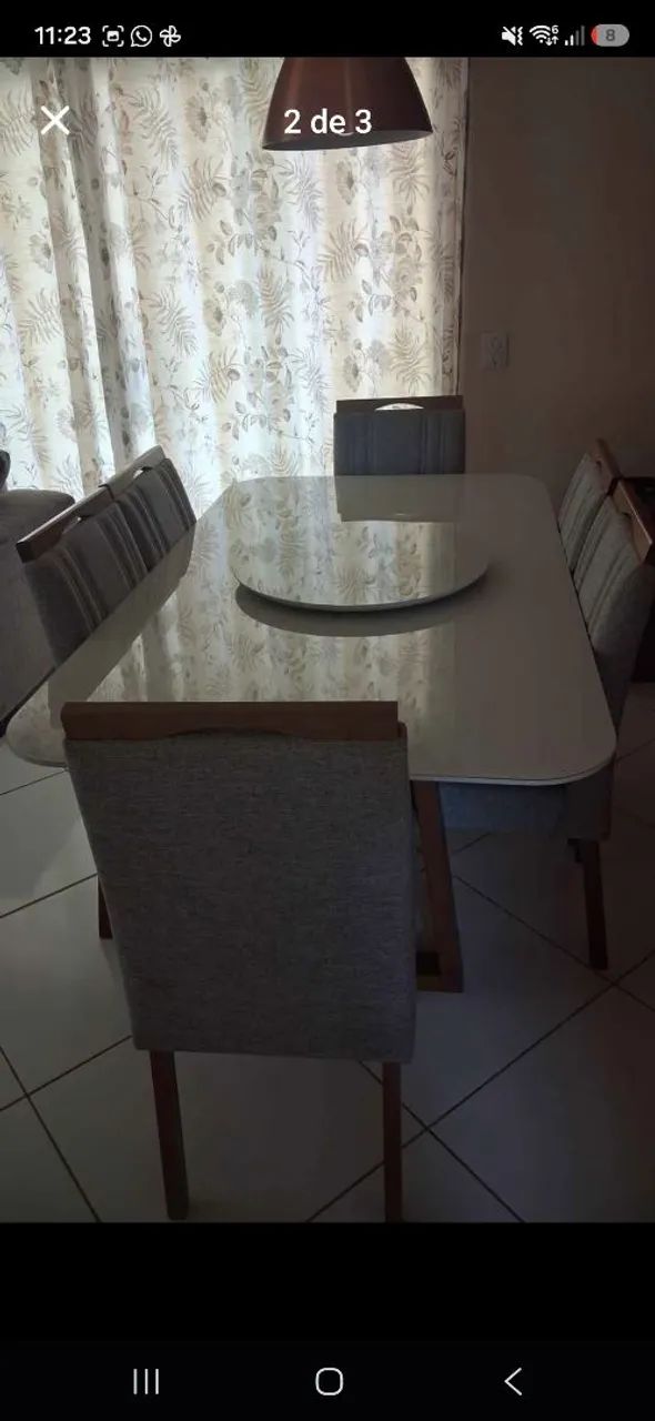 Excelente mesa com 6 cadeiras, super nova - Foto 2
