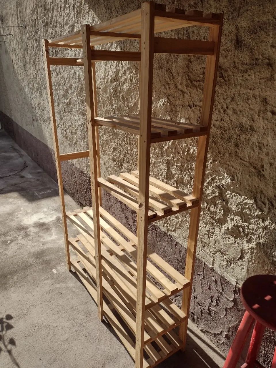 Arara Cabideiro Dupla Closet em Pinus - Usada - Foto 5