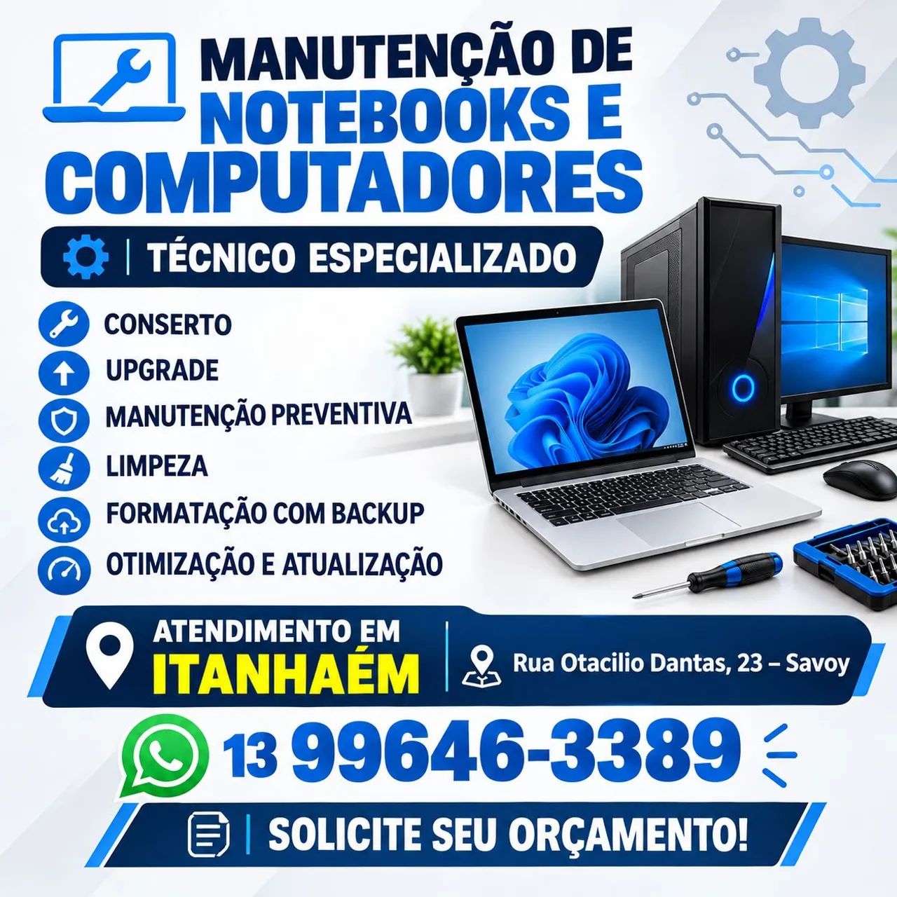 Manutenção  de Notebooks  e PCs