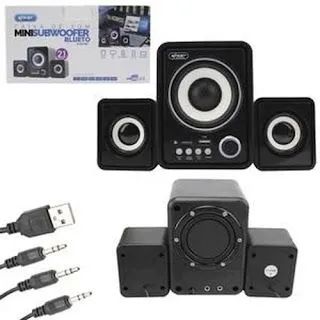 Caixa De Som Subwoofer 2.1 Bluetooth Usb Sd P2 Pc Celular Tv