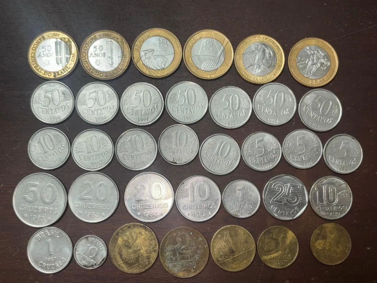 Coleção de Moedas antigas anos 40 a 2001