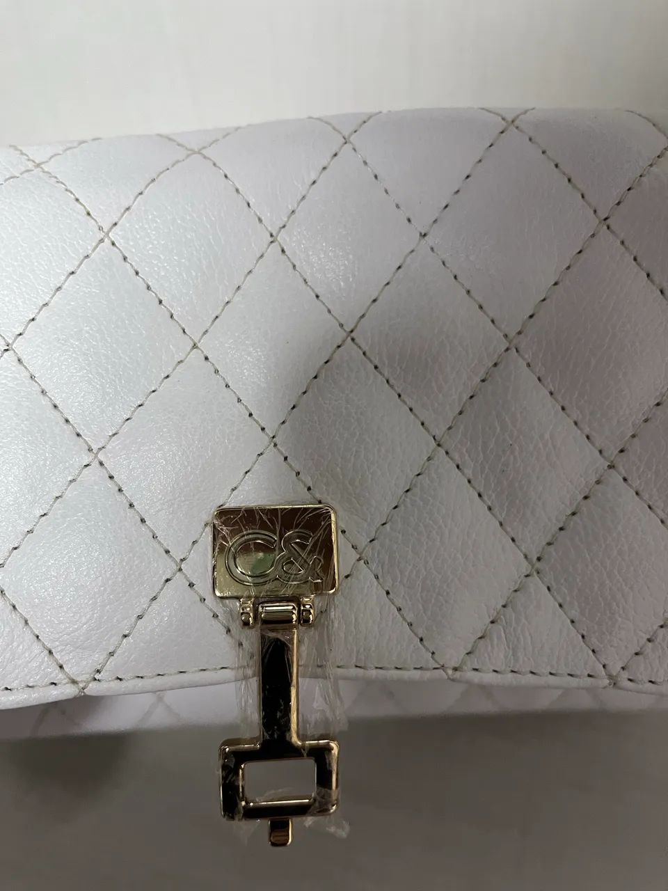 bolsa feminina matelassê acolchoada branca - Foto 4