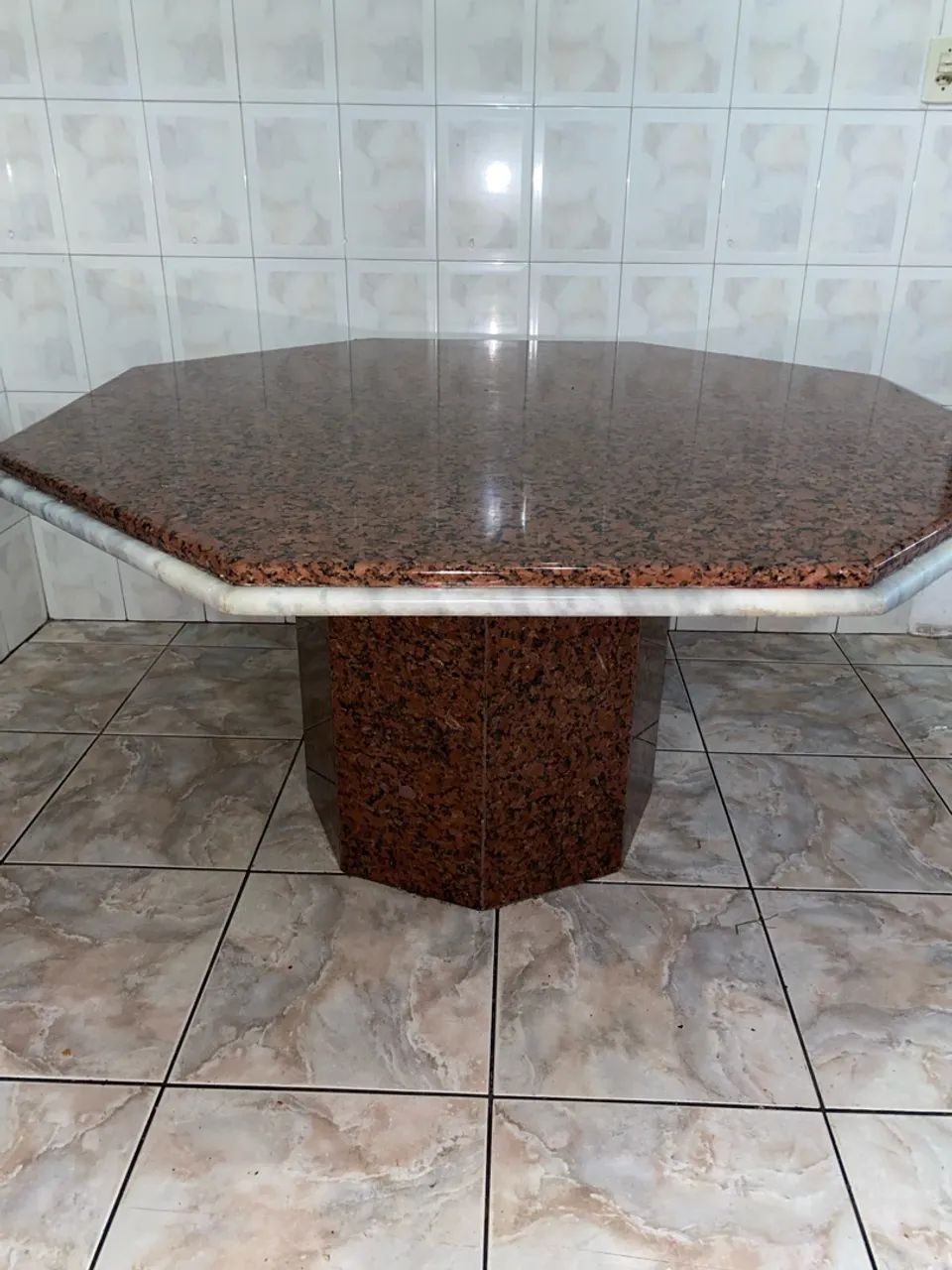 Mesa hexagonal de Mármore/Pedra - Foto 2