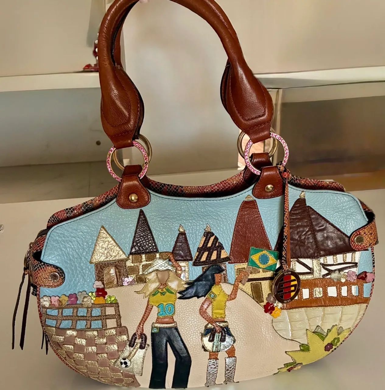 ? PEÇA EXCLUSIVA ?  Bolsa original Saad em couro legítimo 