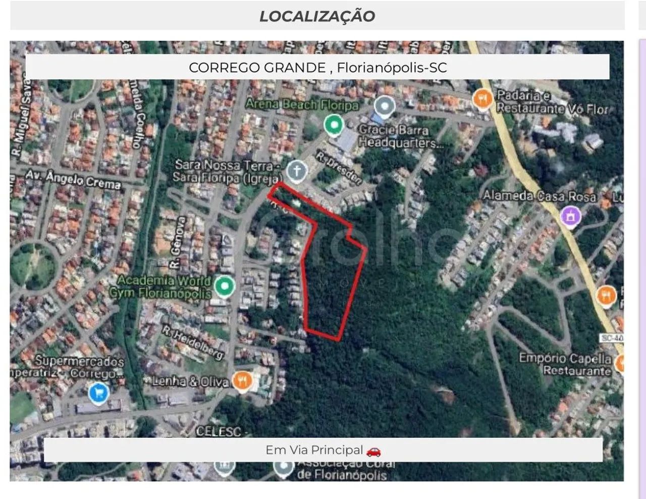 Terreno com viabilidade na avenida principal do Córrego Grande - Florianópolis/SC - Foto 3