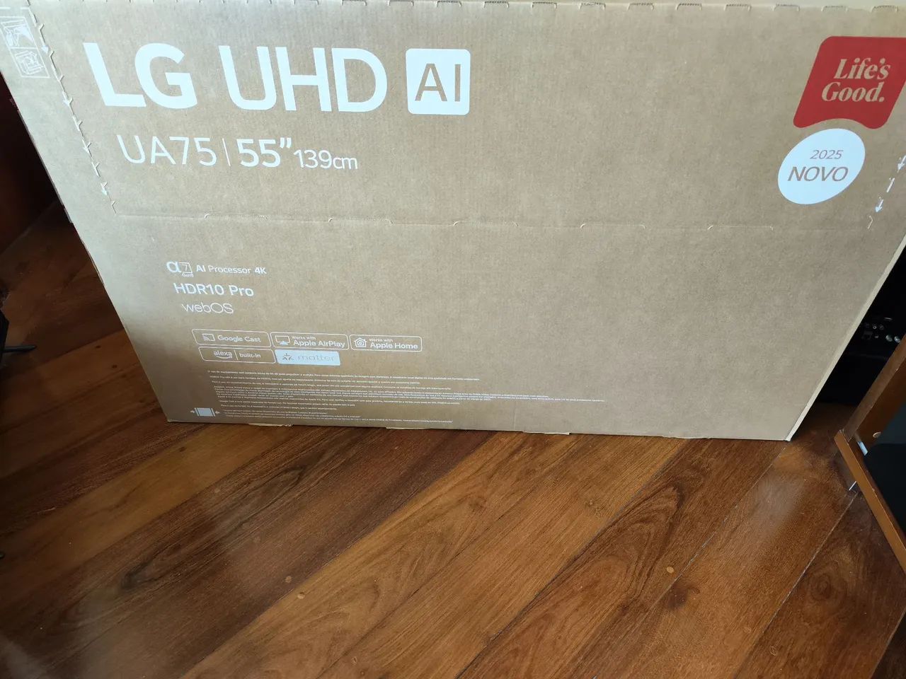 TV Smart 55 Polegadas LG 4k UHD AI 75 com HDR 10 Pro na Caixa Lacrada - Foto 2