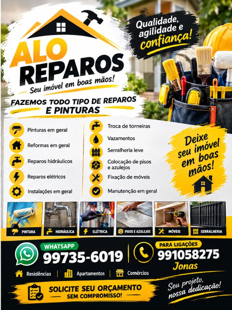Manutenção Geral: Serviço Rápido e Limpo e Barato