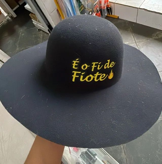Chapéu cata ovo preto c/frases - Foto 3
