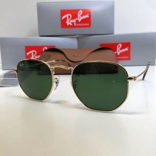 óculos de sol ray ban hexagonal classic g-15 lentes de cristal - Foto 5