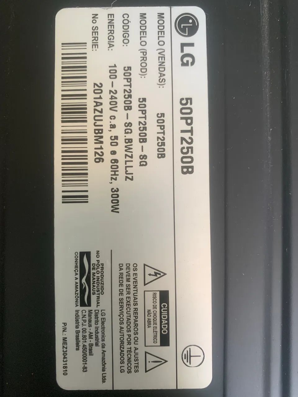 TV LG Plasma 50 Polegadas - Funcionando Perfeitamente (NÃO é Smart) - Foto 2