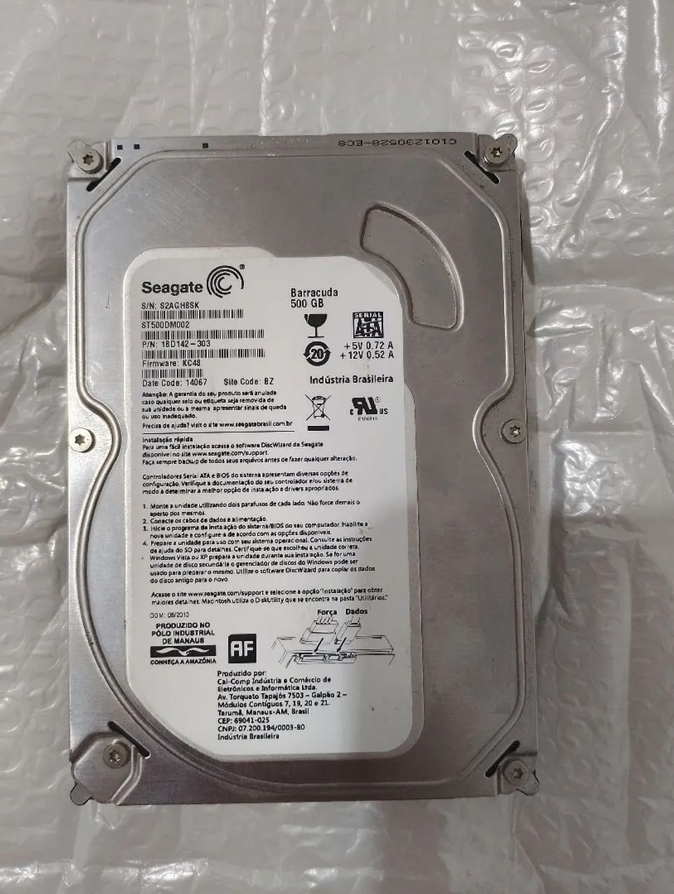 HD 500GB Seagate barracuda 100% testado 