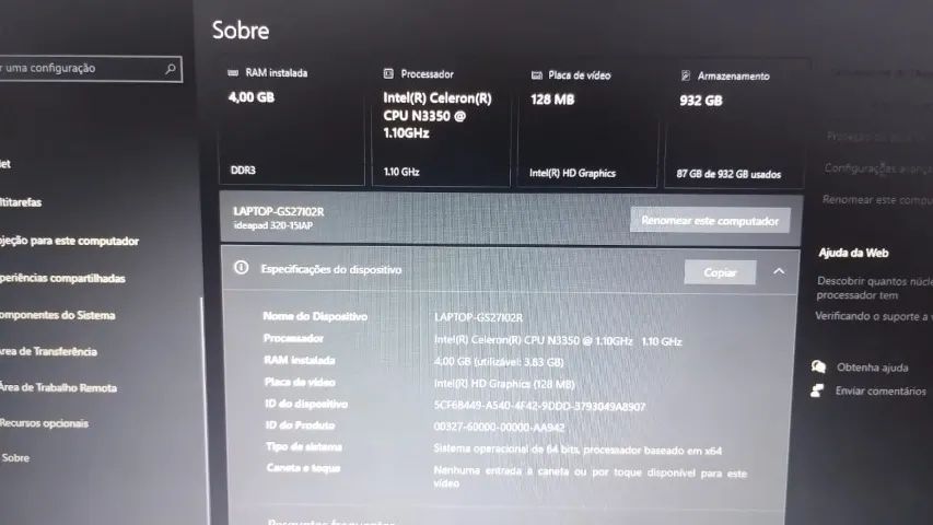Notebook Lenovo ideapad 320 - Foto 3