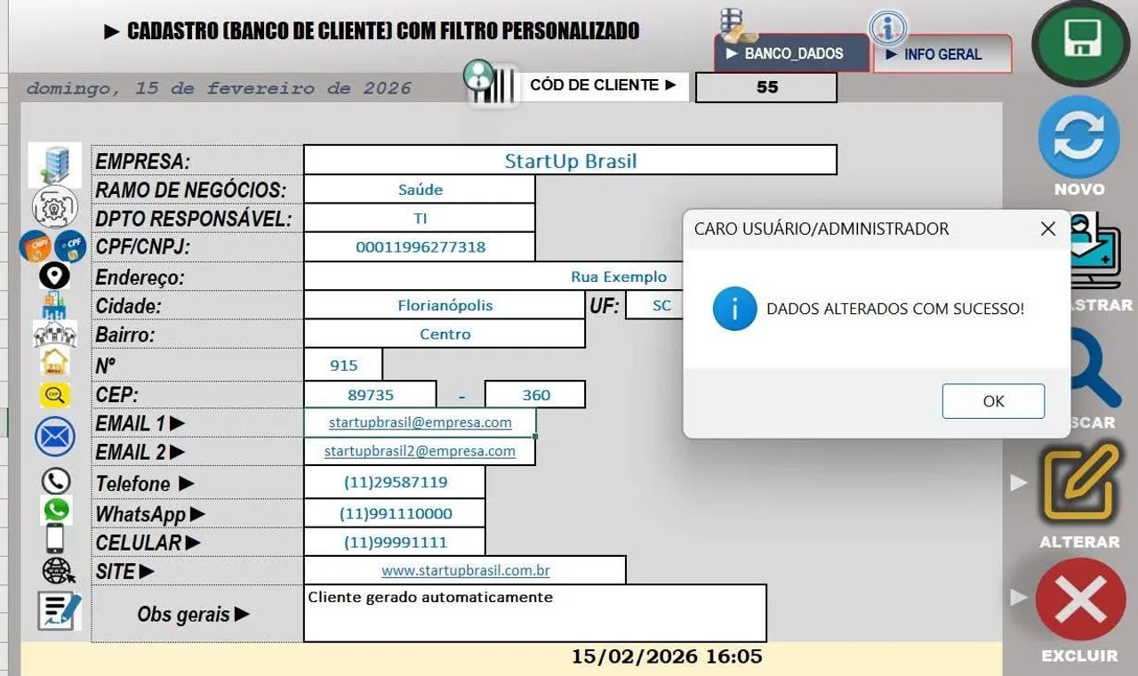 Planilha de Cadastro de Clientes em Macro xlsm - Foto 5