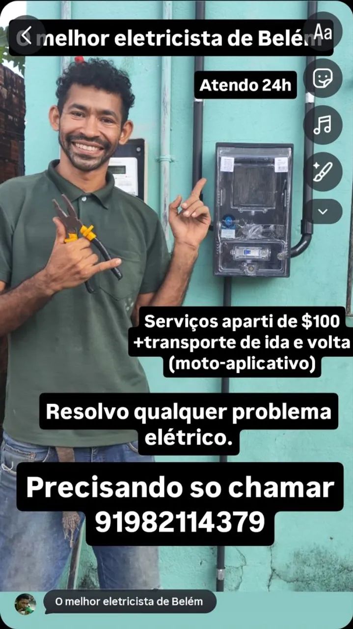 O melhor Eletricista 24h da olx.