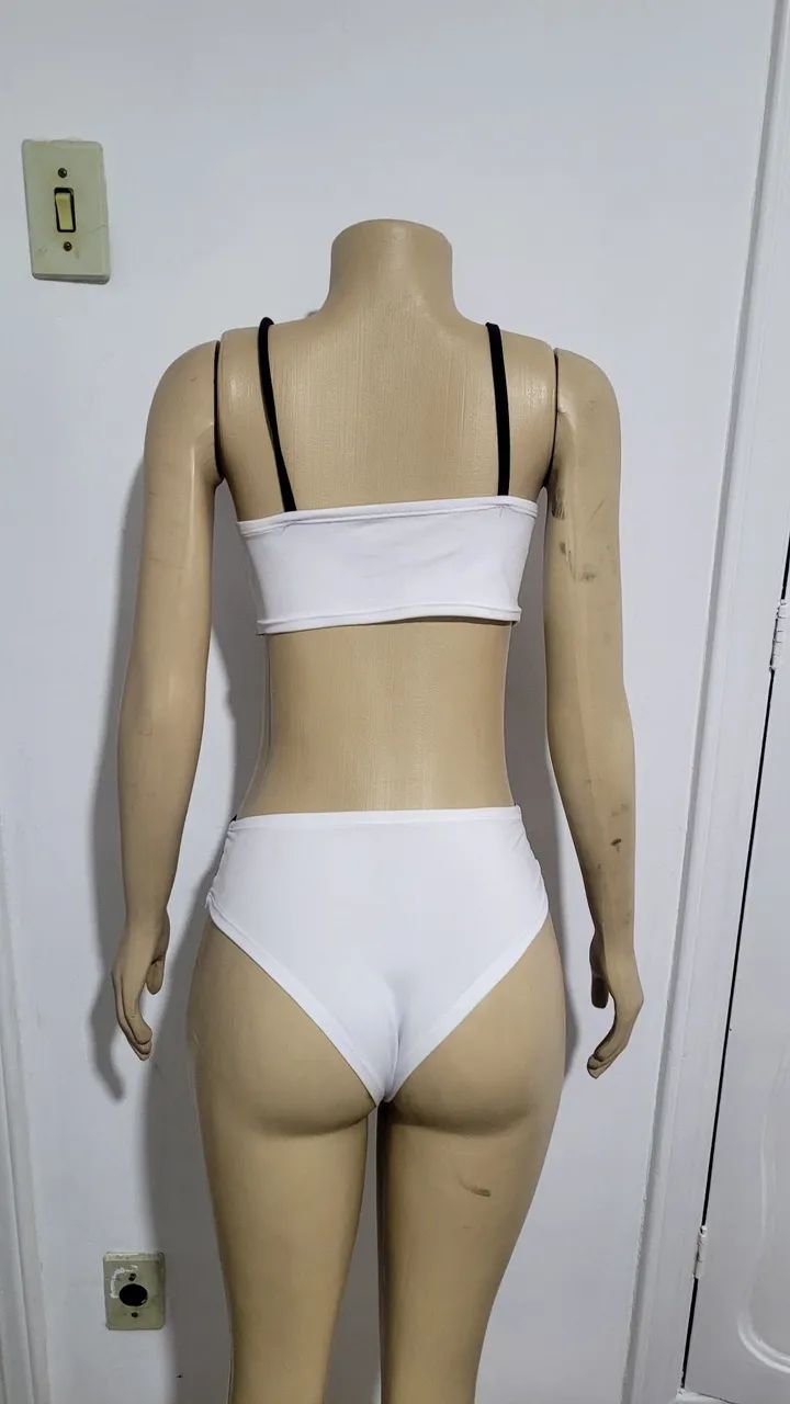 Maiô body preto e branco p - Foto 2