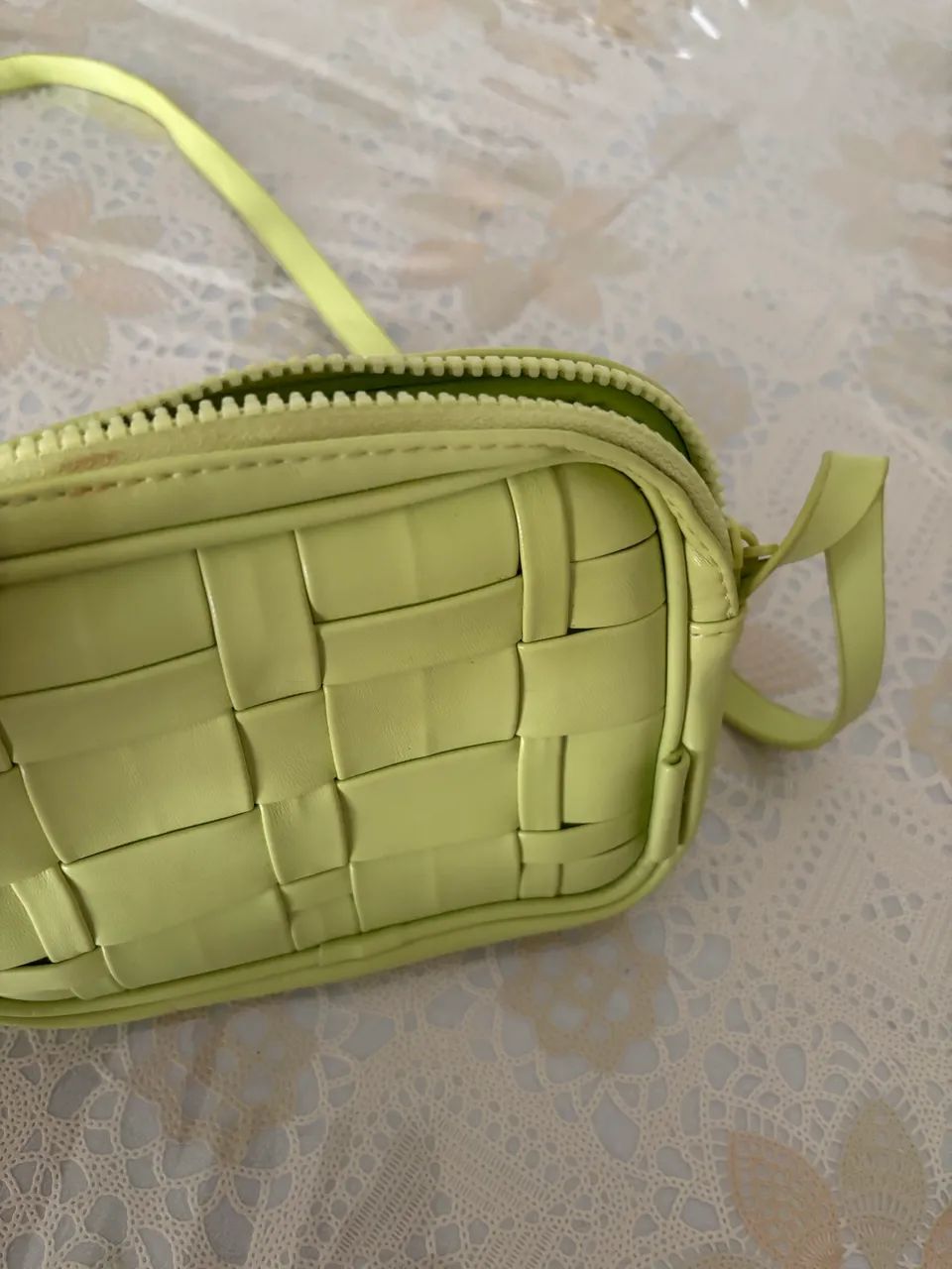 Bolsa Zara Verde Lima Trançada com Alça - Foto 5