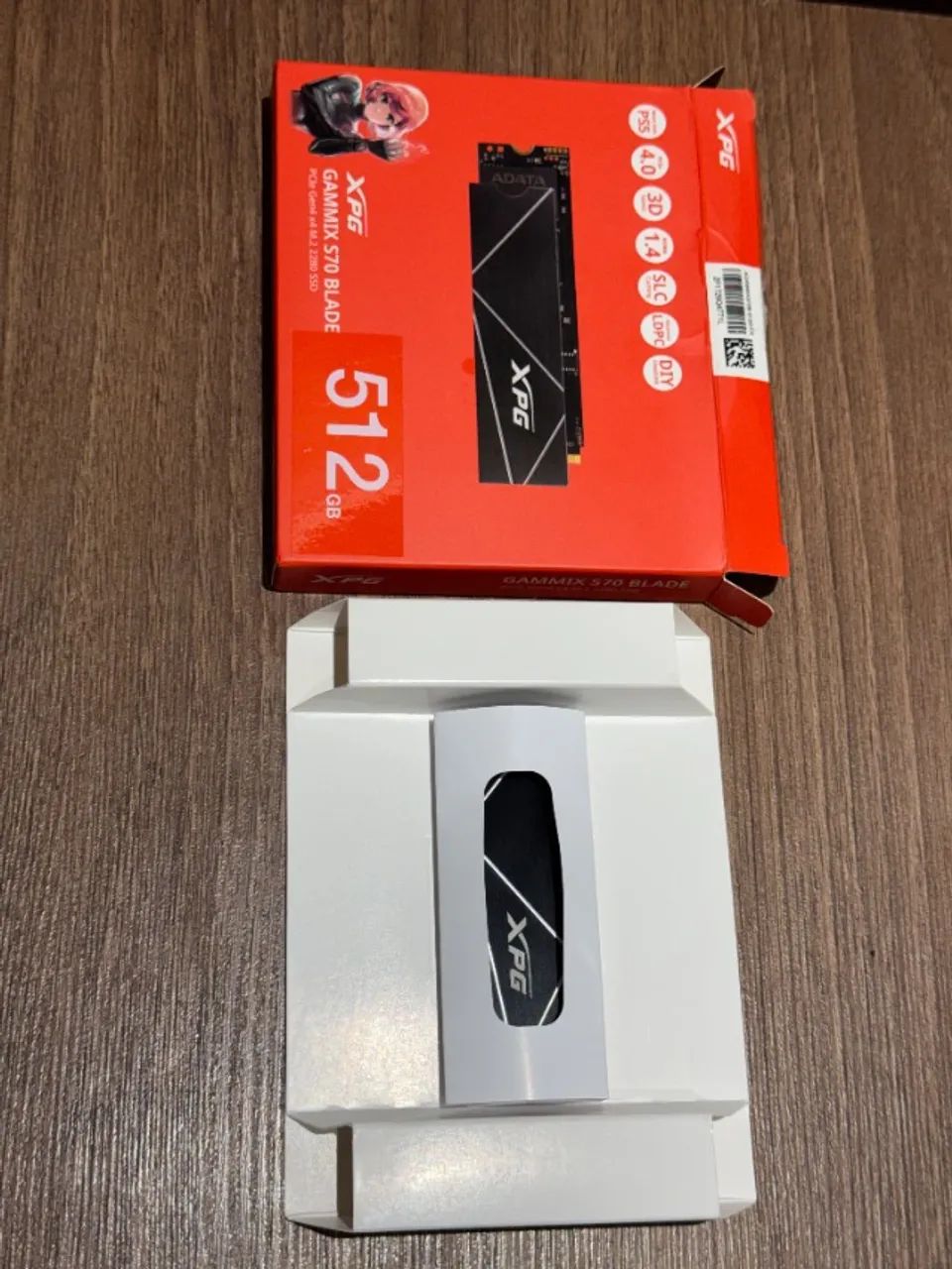 SSD Adata XPG GAMMIX S70 Blade 512GB M.2 2280 PCIe NVMe 4.0 - Foto 2