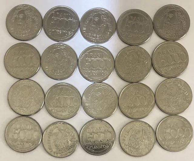 20 Tiradentes Commemorative Coins: 200th Anniversary (1992)
