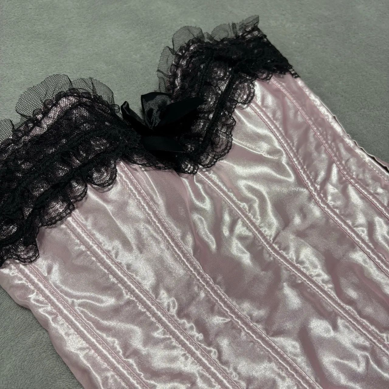 Corset de Cetim Rosa PP - Foto 2