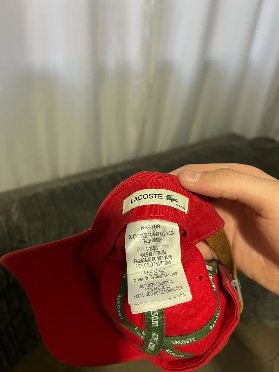 Boné Lacoste Gabardine (Vermelho) ORIGINAL - Foto 4