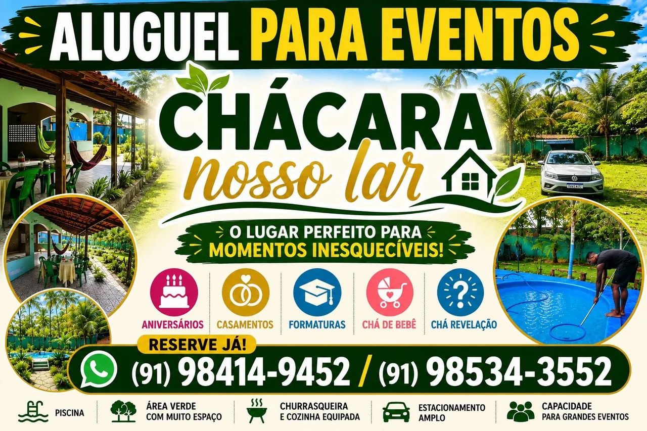 Alugamos para eventos e finais de semana 