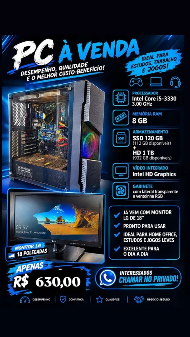 COMPUTADOR COMPLETO CORE i5