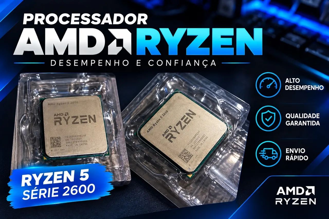 ? RYZEN 5 2600 + COOLER - 6 CORES / 12 THREADS