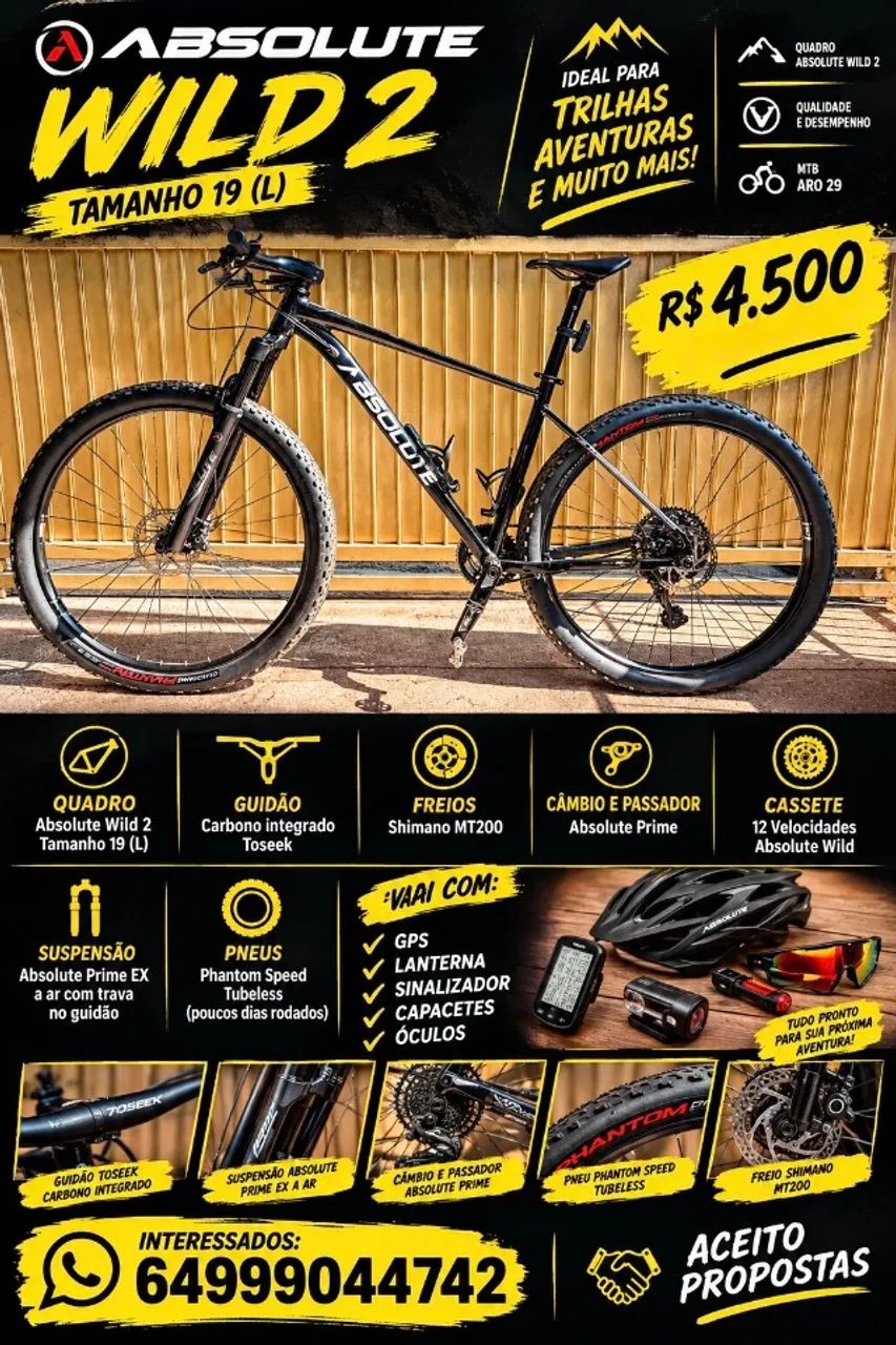 Bicicleta Absolute Wild 2 Aro 29 