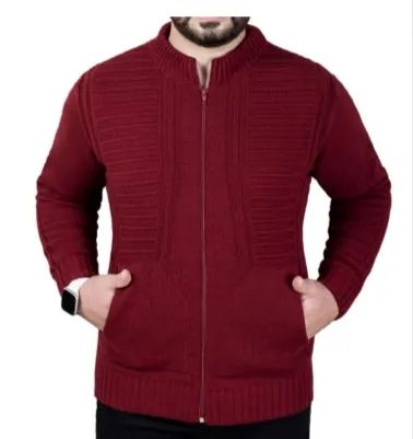 Suéter Masculino vermelho + Gorro e Cachecol