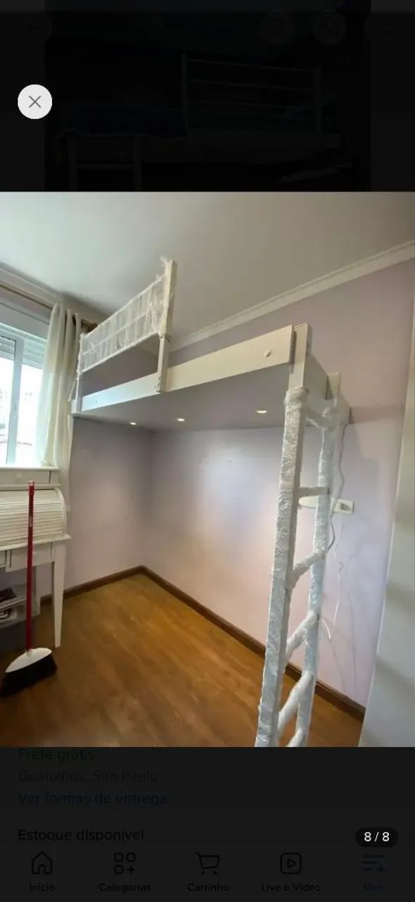 Cama suspensa nova na caixa - Foto 4