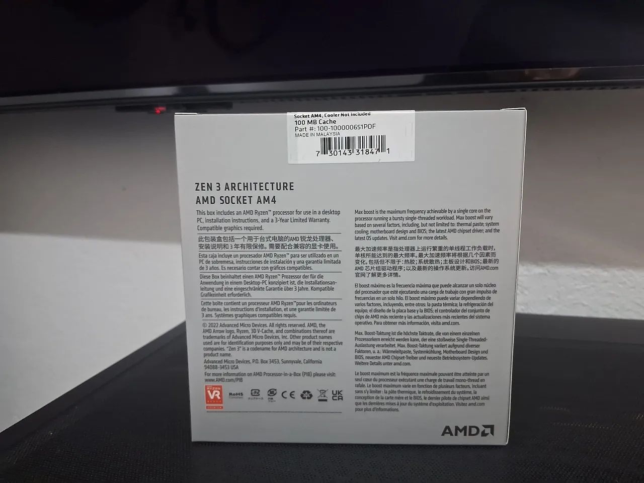 CPU AMD RYZEN 5800X3D NOVO - Foto 3