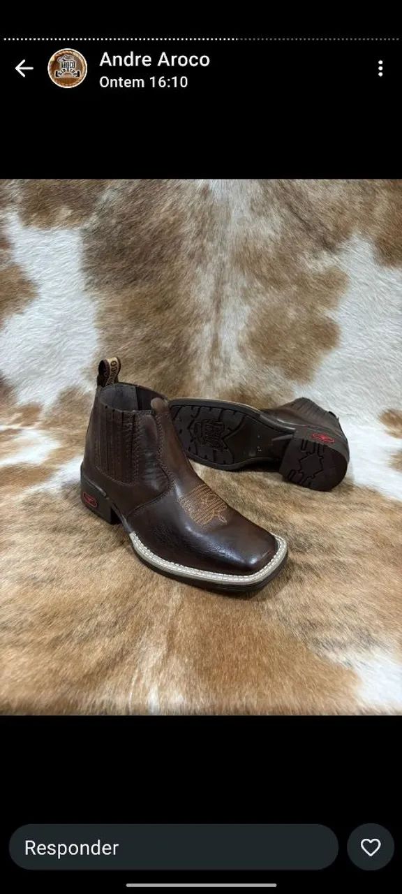 BOTINAS EM COURO LEGÍTIMO  - Foto 4