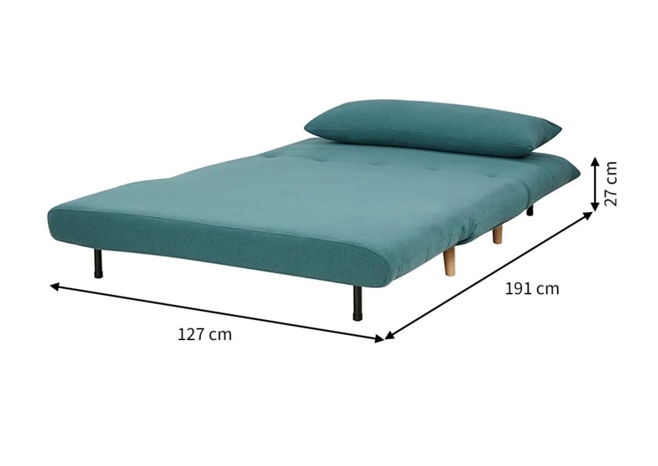 Sofá cama casal 2 lugares Azul - Foto 5