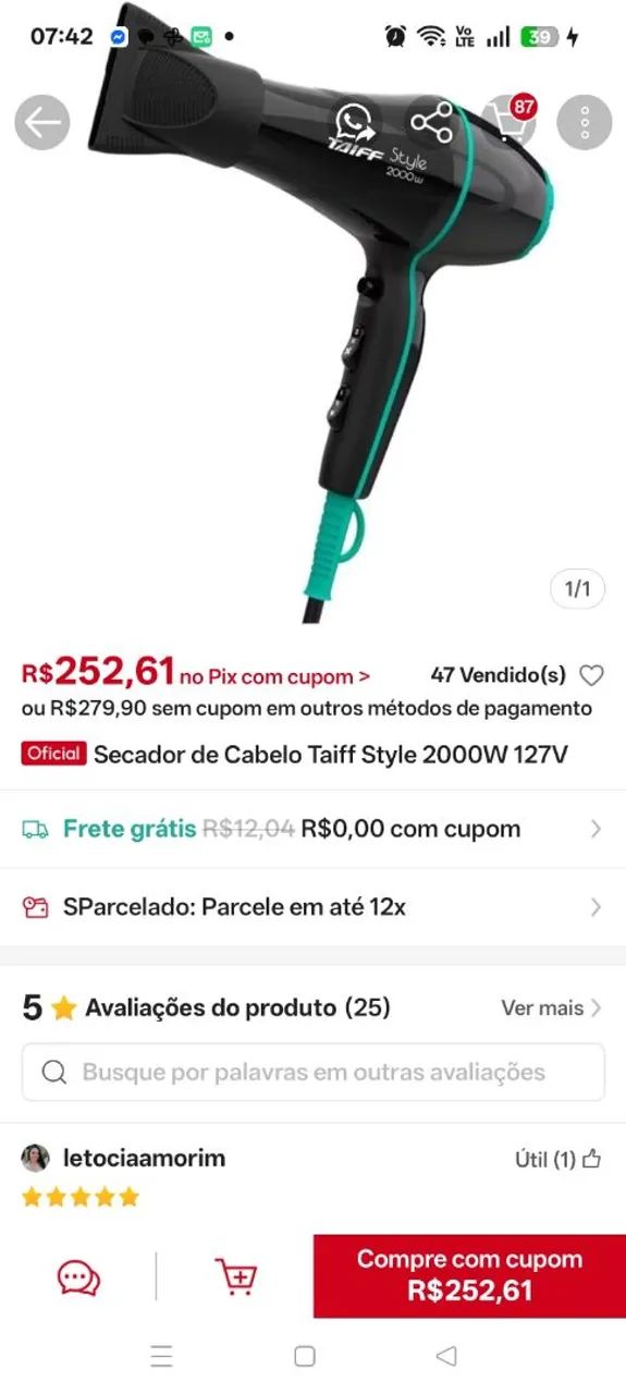 Secador taiff style 2000 - Foto 2
