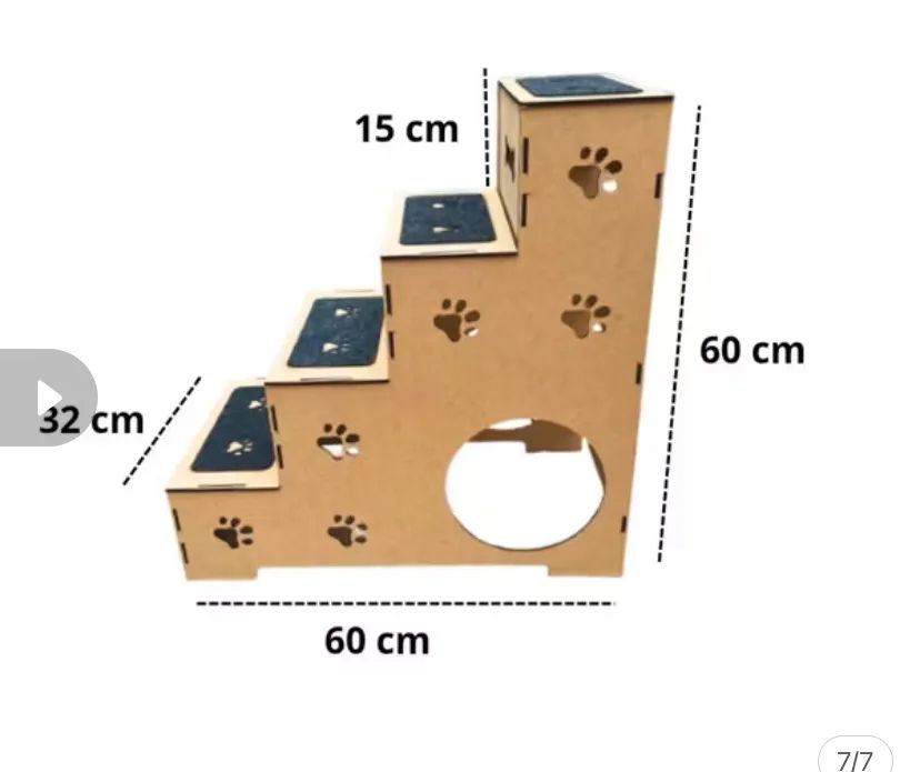 Escadinha pra cachorro e gato. 