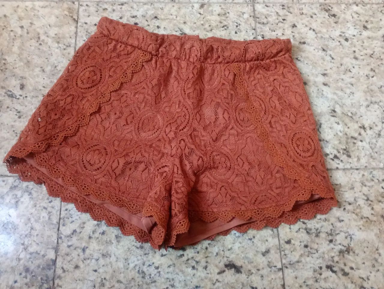 Short renda loja aquamar tamanho g