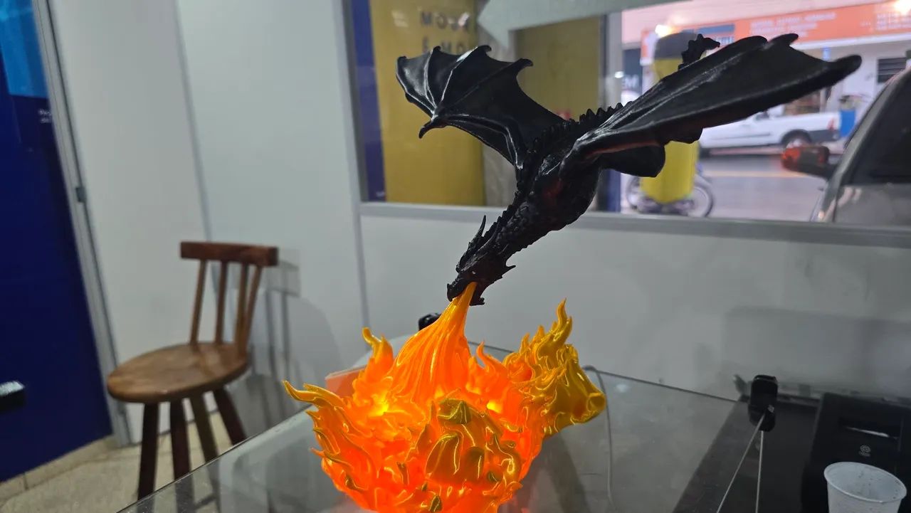 Luminária Dragão 3D - Foto 2